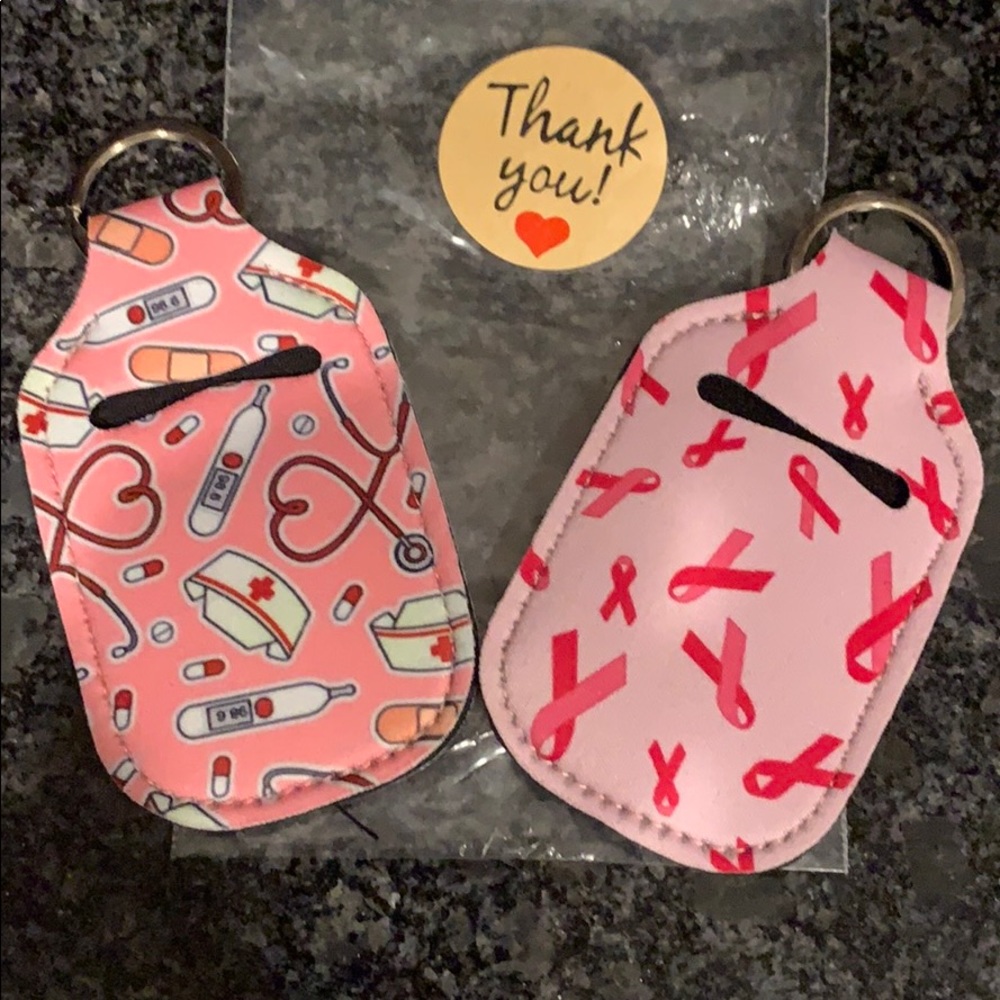 Nurse and Breast Cancer Key Fob Cover Keychains
